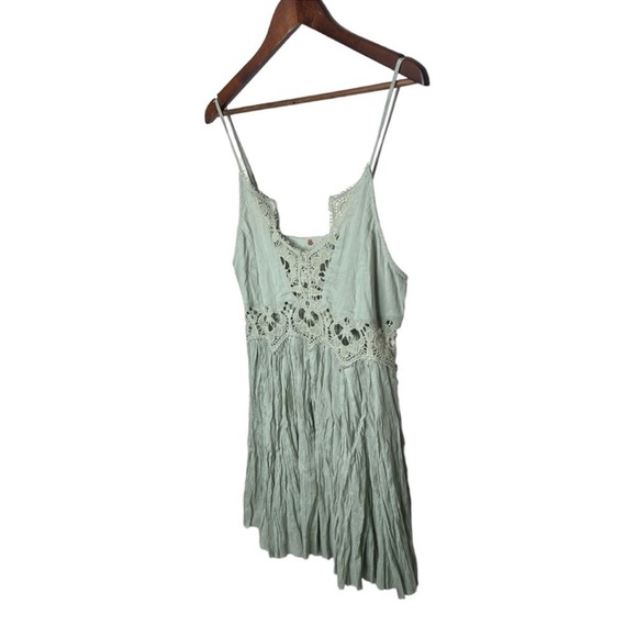 Free People Scales Green Ilektra Slip Mini Dress - Picture 5 of 14